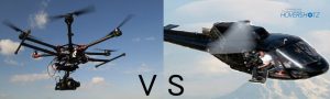 drone, vs, versus, aerial, filmmaking, cinematography, videography, filming, helicopter, gyroplane, aircraft,