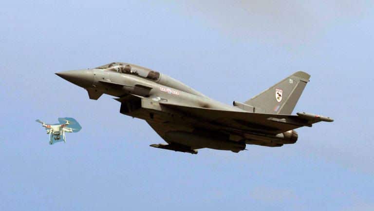 drone, strike, lake, district, cumbria, hovershotz, military, jet, bae,,Eurofighter, Typhhon, DJI, phantom, uav,