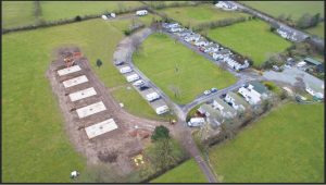 caravan park survey by drone Dandy Dinmont Caravan and Camping Site Blackford, Carlisle,Cumbria CA6 4EA aerial photograph lake district