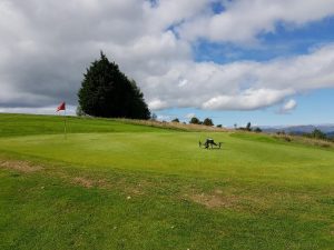 Aerial filming of Kendal Golf Course Cumbria by drone